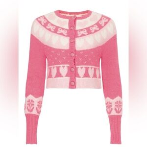 LoveShackFancy Dimples Crop Cardigan